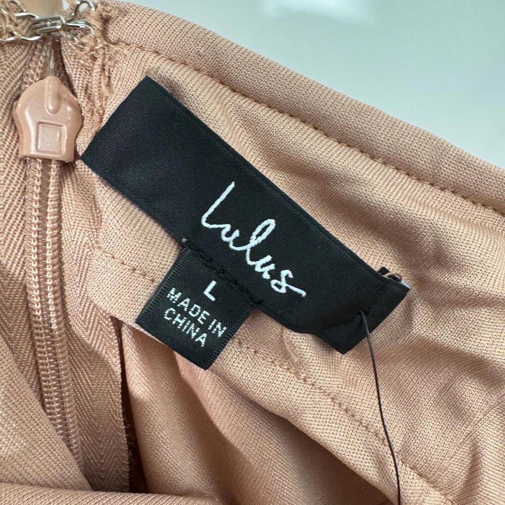 Lulus Women’s Size Large Rose Gold Bring It Sequin Bodycon Mini Dress New - Picture 4 of 9